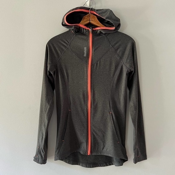 Gray Reebok Zip Up Sweatshirt XS - Picture 2 of 10
